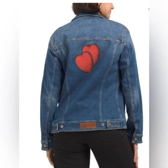 ZADIG & VOLTAIRE KASE HEART DENIM JACKET size Large brand new with tags 🏷️